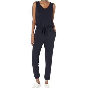 ER‎ Daily Ritual Jumpsuit Sleeveless Drawstring Waist Black Casual Size S
